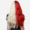 cheveux rouge et blanc