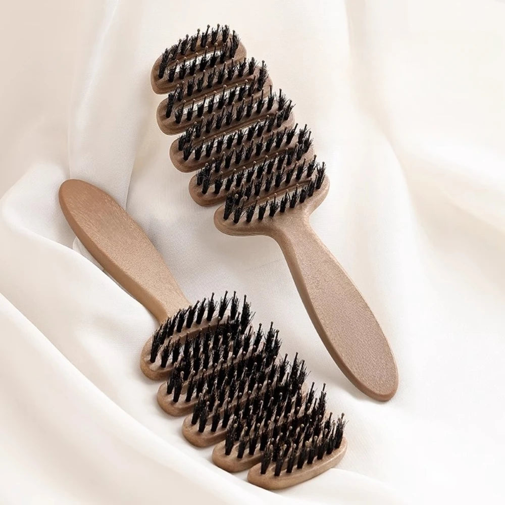 Brosse à Cheveux en Poil de Sanglier Véritable