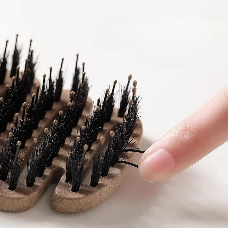 Brosse à Cheveux en Poil de Sanglier Véritable