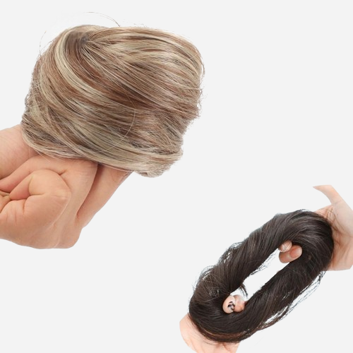 chignon aux cheveux court
