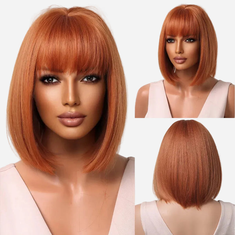 perruque-orange-carre-pas-cher