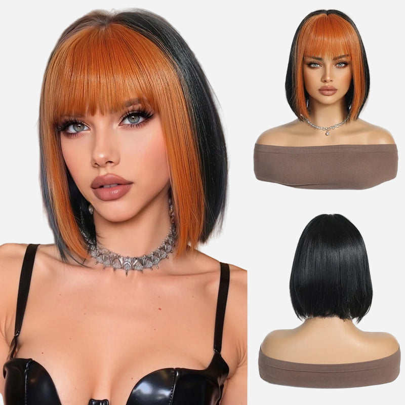 perruque-orange-et-noir