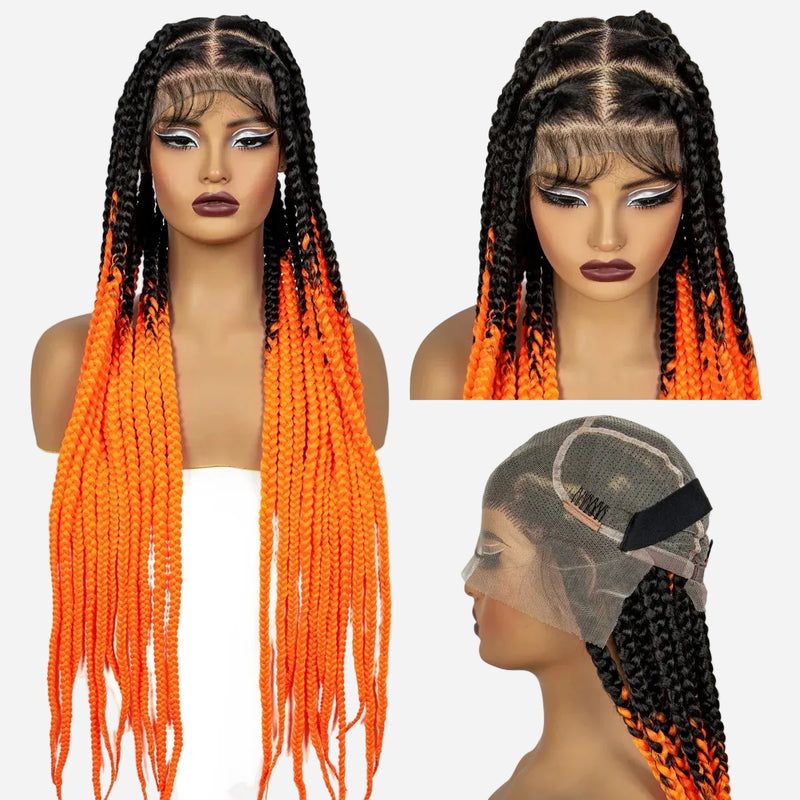 perruque-orange-tresse
