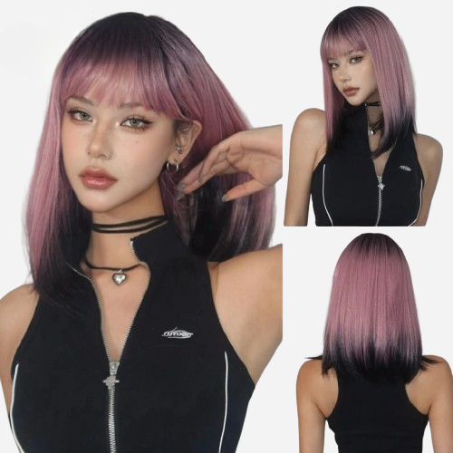 perruque-rose-et-noir
